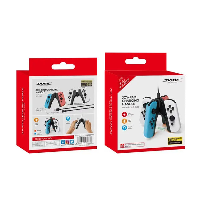 Adaptador de base de carga tipo C para controlador Switch JoyCon
