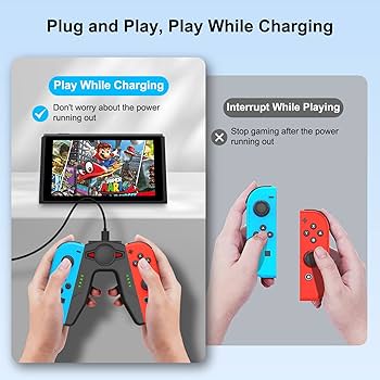 Adaptador de base de carga tipo C para controlador Switch JoyCon